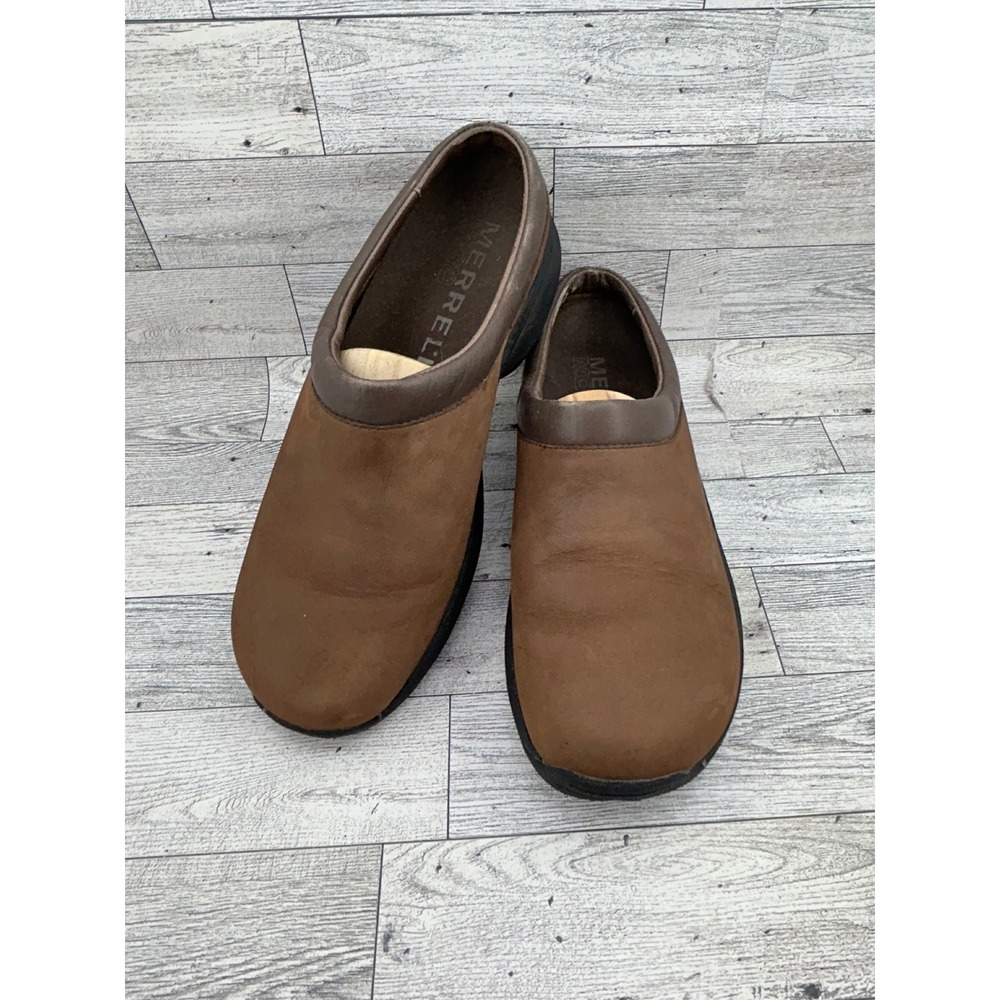 Merrell Jungle Primo Dark Brown Leather Slip On Shoes J60472 Womens 7.5